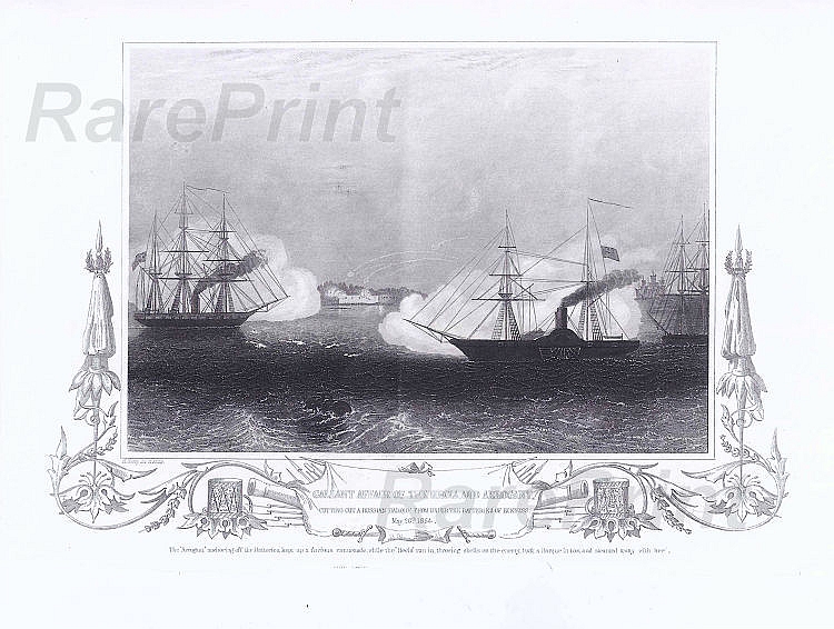 Crimean War — engraving — &nbsp; Crimean War: Naval Battle is a photograph by Granger &nbsp; Technique, Material:&nbsp;Steel engraving / Paper Artist:&...
