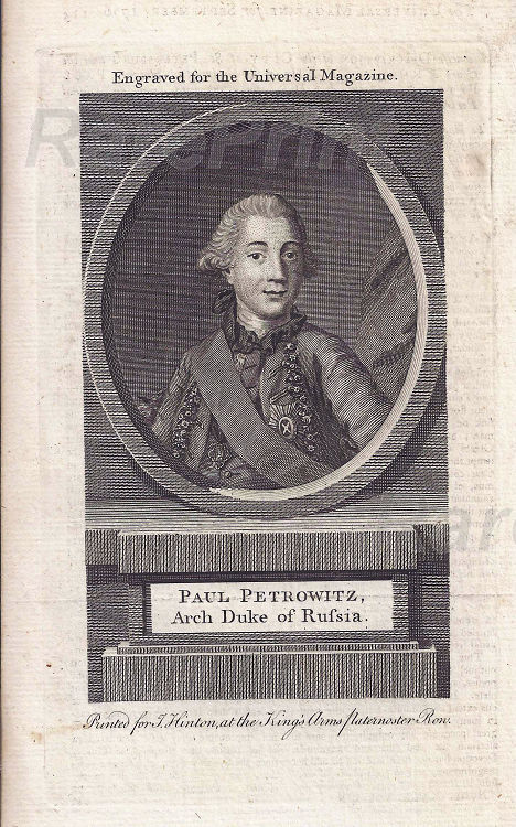 Paul Petrowitz, Arch duke of Russia