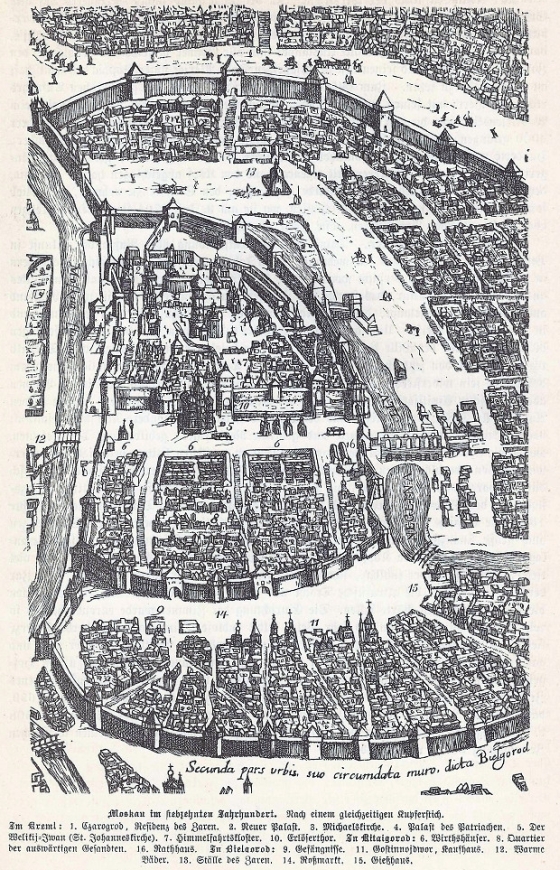 Ancient Plan of Moscow (Called Bielgorod)