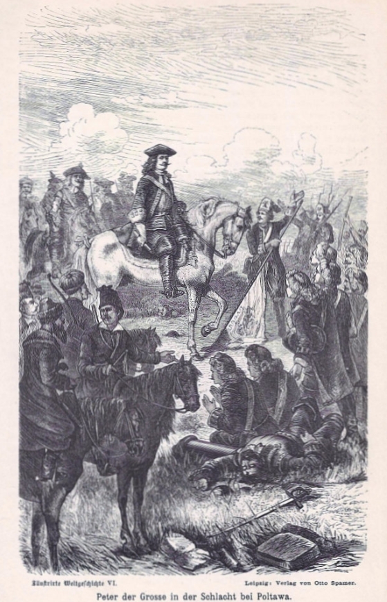 Peter the Great at the Battle of Poltava