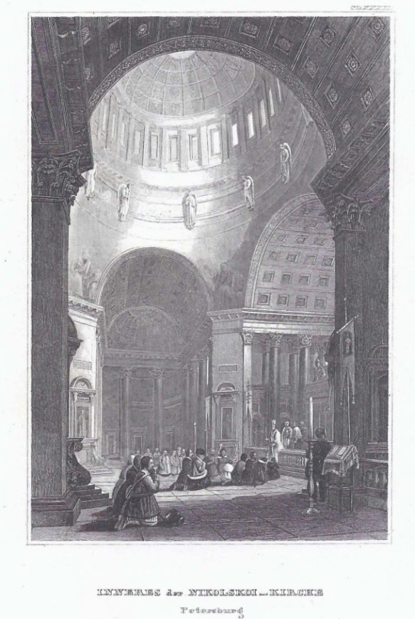 Interior of St. Nicholas Church in St. Petersburg