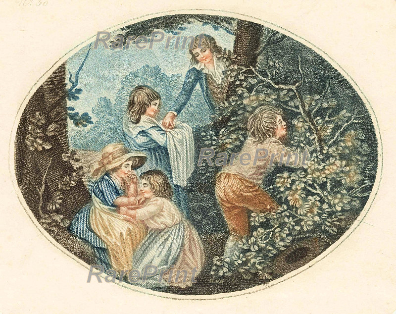 Children in the woods — engraving — &nbsp; Technique, Material:&nbsp; &nbsp;Aquatint / Paper Artist: ,&nbsp; Engraver: Date, Publisher: Size:&nbsp;sheet 15.5 x 2...