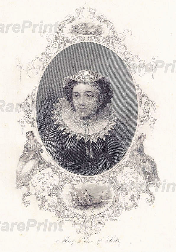 Mary Queen Of Scots — engraving — &nbsp; 'Mary Queen of Scots'. Mary Queen Of Scots 1542-1587 Also Mary Stuart Daughter Of James V King Of Scotland, re...