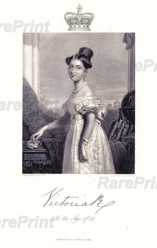 Queen Victoria — engraving — &nbsp; Victoria, Queen of Great Britain and Ireland (1819-1901), Victoria&nbsp; became Queen in 1837 and Empress of India in ...