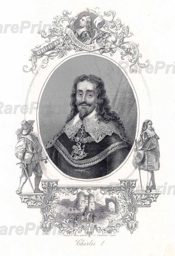 Charles I — engraving — &nbsp; "Charles I" Charles I (1600-1649) on engraving from the 1800s. King of England, Scotland and Ireland from 16...