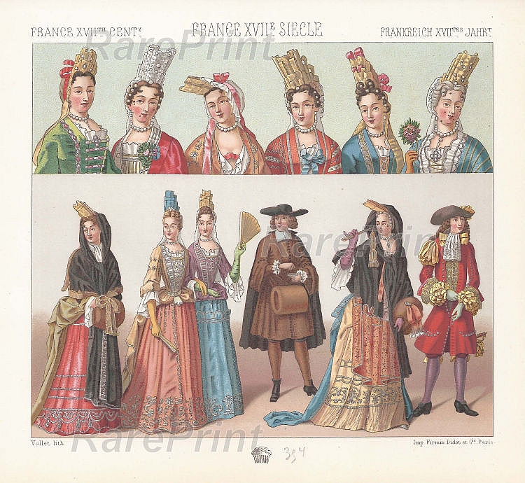 Women's hairstyles XVII century