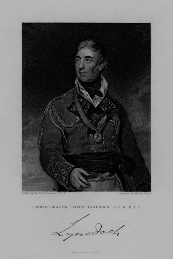 Thomas Graham — engraving — &nbsp; "Thomas Graham,&nbsp; Baron Lynedoch, G.C.B. -&nbsp; R.T.S." &nbsp; Thomas Graham, 1st Baron Lynedoch of Bal...