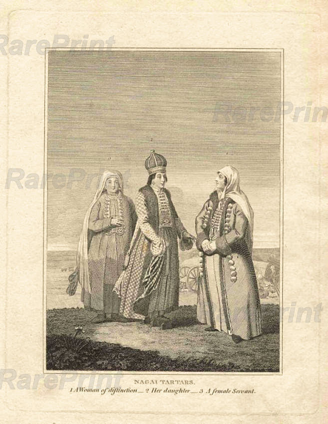 Nagai Tartars — engraving — &nbsp; Nagai Tartars &nbsp; The Nogai Tatars - Kipchaks, named themselves in honor of the first leader of the Tatars, Nogai-b...