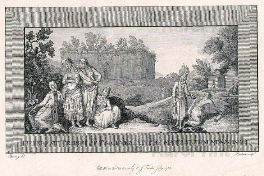 Different tribes of Tartars at the mausoleum at Kasimof